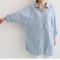 BigShirt | Women's Oversized Shirt-Blue-S-State of Style