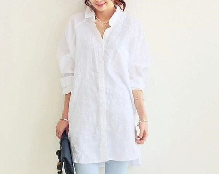 BigShirt | Women's Oversized Shirt-White-S-State of Style