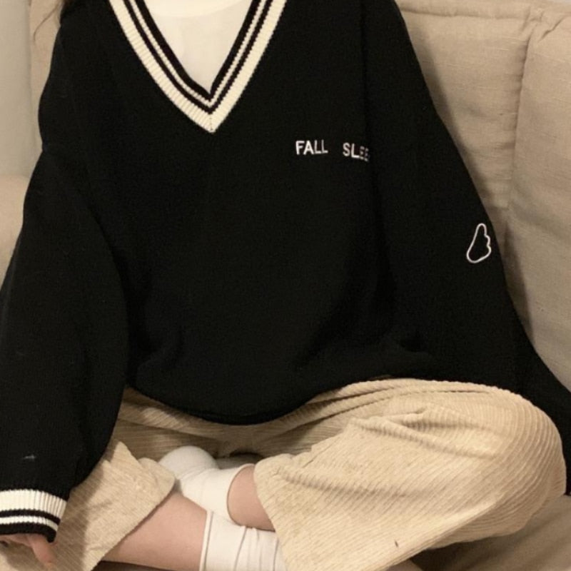 BigSweater | Women's Cosy Knit Sweater-Black-S-State of Style