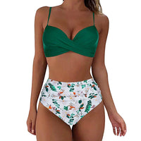 Bikini Set - Mila-Dark Green/Leaves-S-State of Style