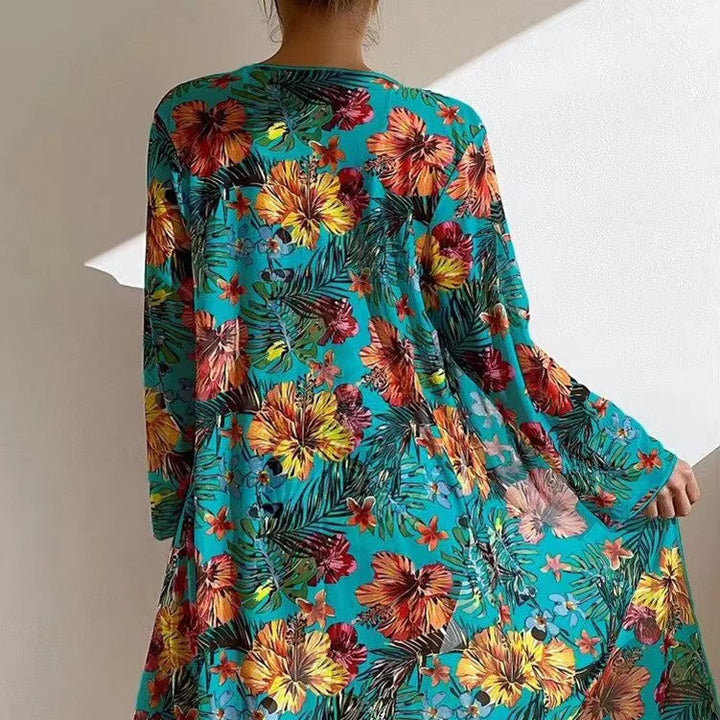 Bikini set with High Waist and Cover-up – Amira-Turquoise-XS-State of Style