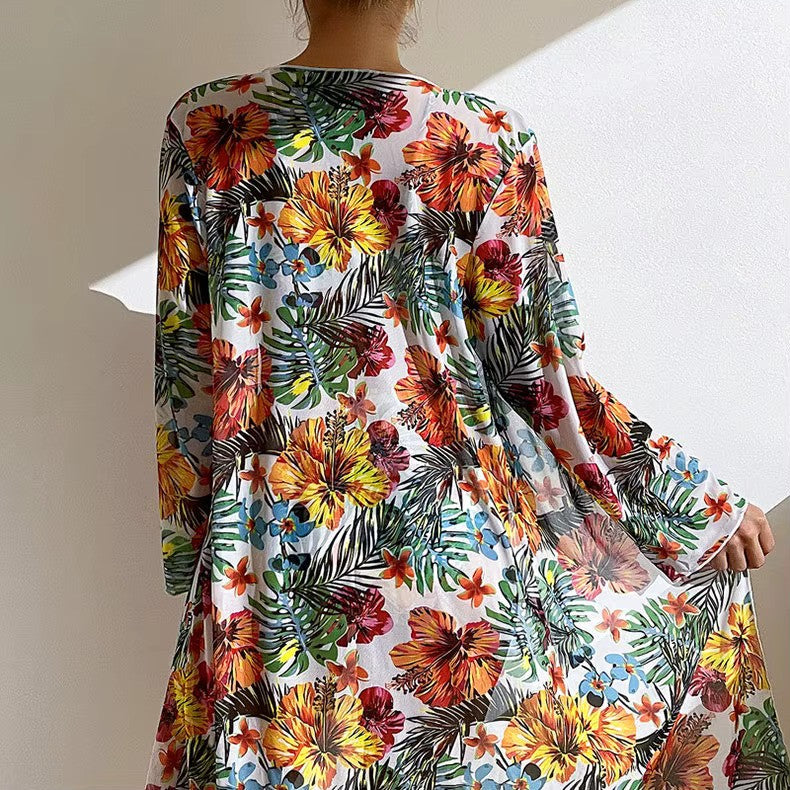 Bikini set with High Waist and Cover-up – Amira-Turquoise-XS-State of Style