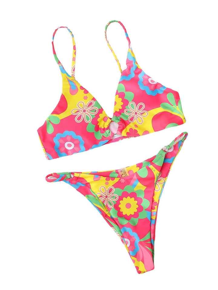 Bikini Set with Pink Floral Print – Liliane-S-State of Style