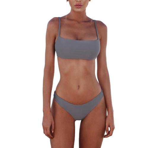 Bikini with Adjustable Straps and Flexible Fit - Kaila-Gray-XS-State of Style