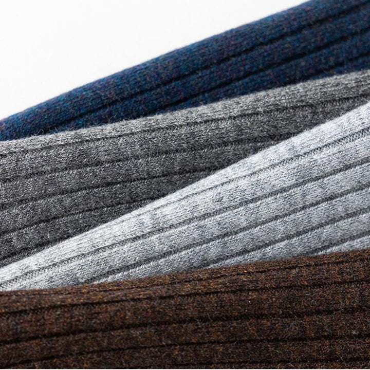 Billy Traditional Wool Socks – 5-Pack Retro Mid-Length Men’s Socks-Blue-State of Style