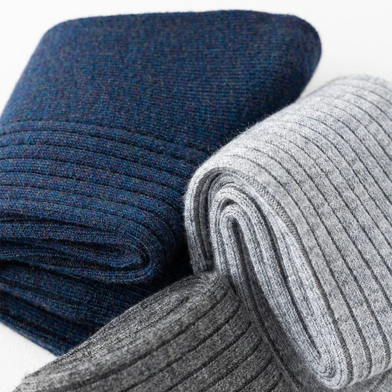 Billy Traditional Wool Socks – 5-Pack Retro Mid-Length Men’s Socks-Blue-State of Style