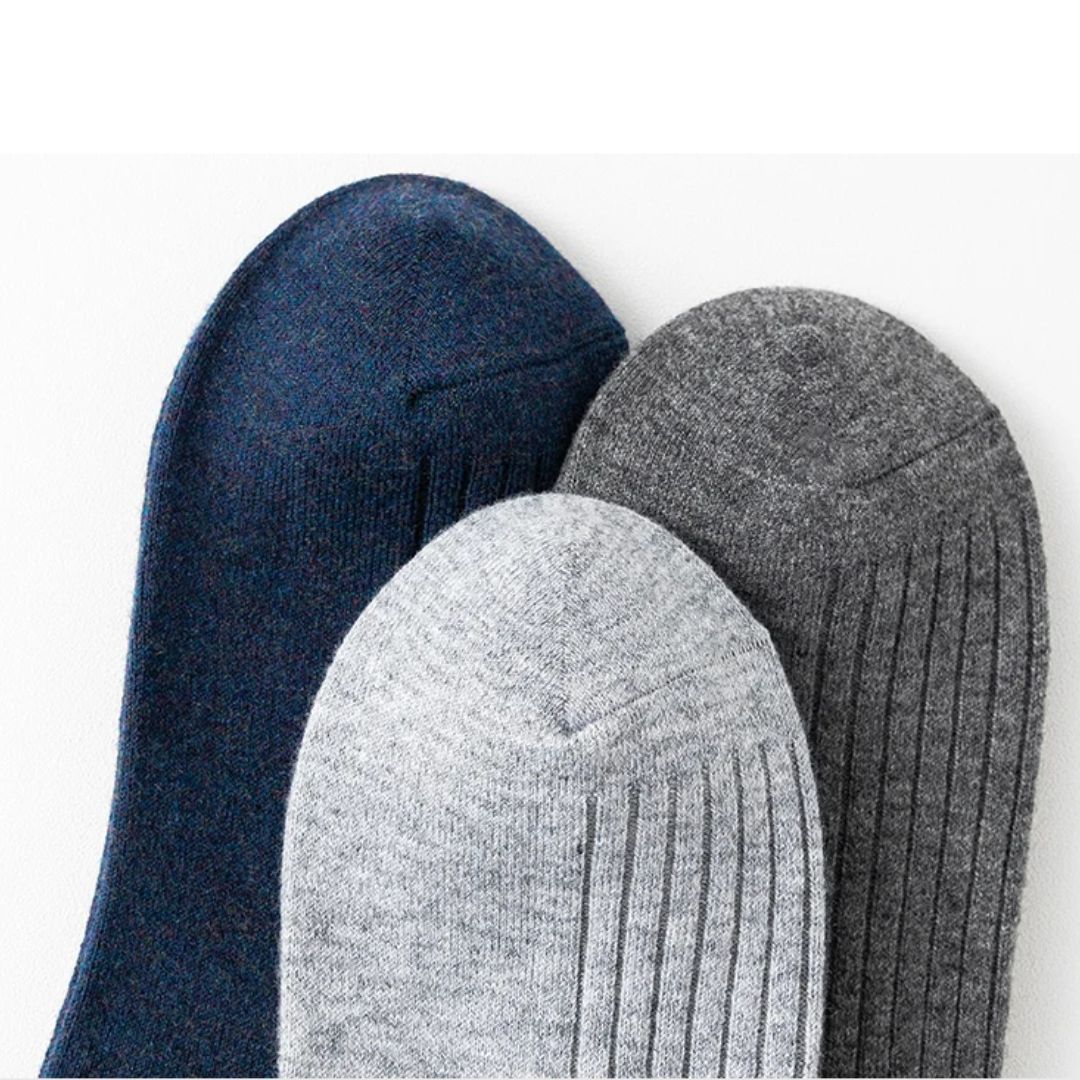 Billy Traditional Wool Socks – 5-Pack Retro Mid-Length Men’s Socks-Blue-State of Style