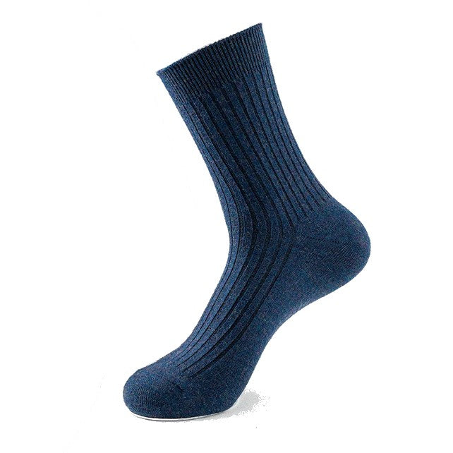 Billy Traditional Wool Socks – 5-Pack Retro Mid-Length Men’s Socks-Blue-State of Style