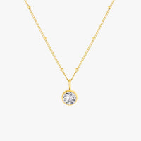 Birthstone Necklace - Aurora-April | Diamond-Gold-State of Style
