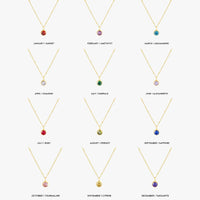 Birthstone Necklace - Aurora-January | Garnet-Gold-State of Style