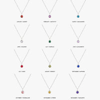 Birthstone Necklace - Aurora-January | Garnet-Silver-State of Style