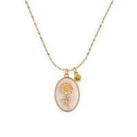 Birthstone with Birth Flowers Necklace - Aurora-November - Chrysanthemum-State of Style