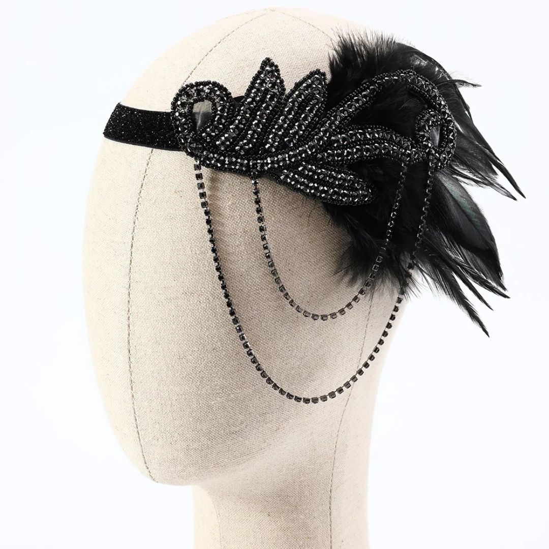 Black 1920s Accessories Set-State of Style