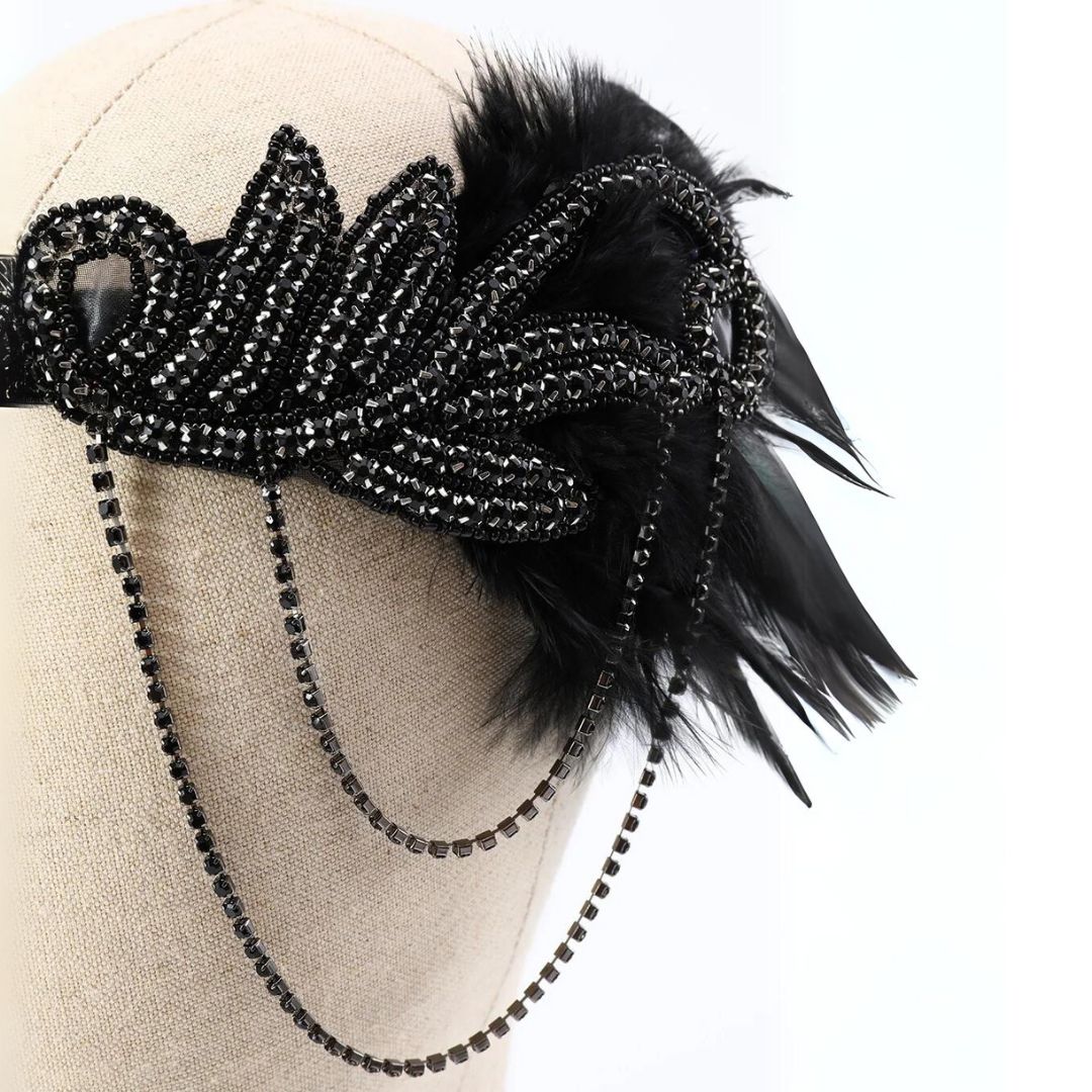 Black 1920s Accessories Set-State of Style
