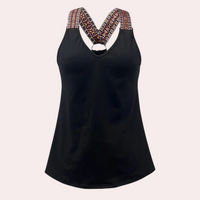 Black Fashionable V-Neck Top for Women - Noa-XS-State of Style