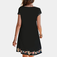 Black Floral Summer Dress - Sofia-XS-State of Style