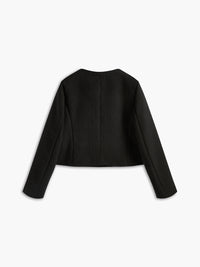 Black Gold Button Tweed Blazer - Camille-XS-State of Style
