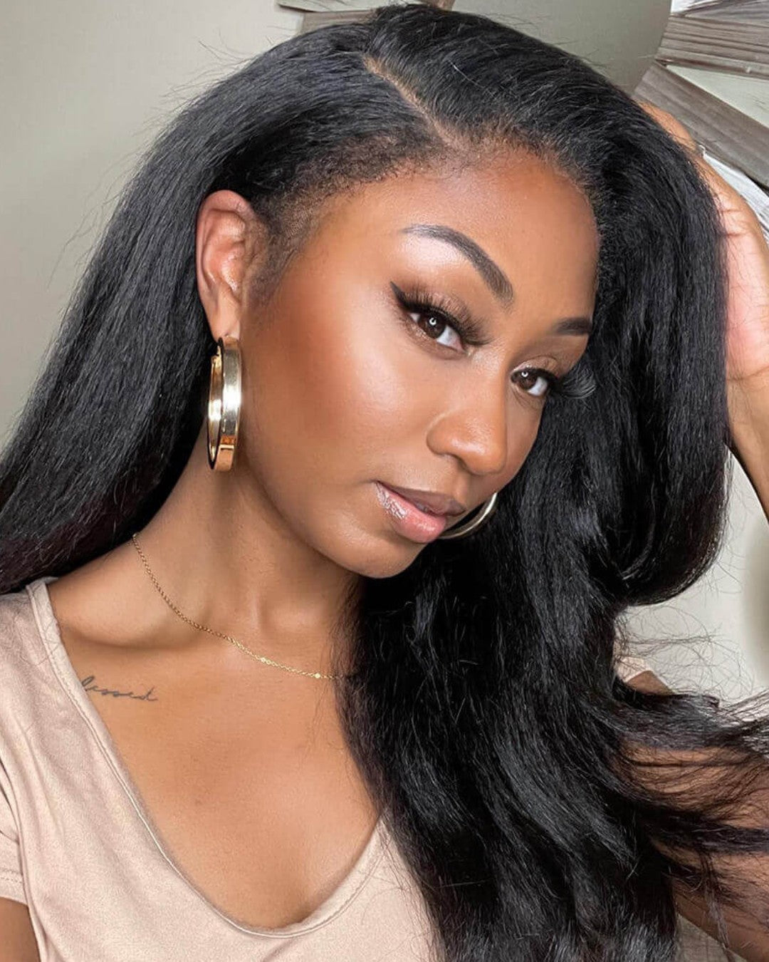 Black HD Lace Wig with Curly Edges – Imani-State of Style