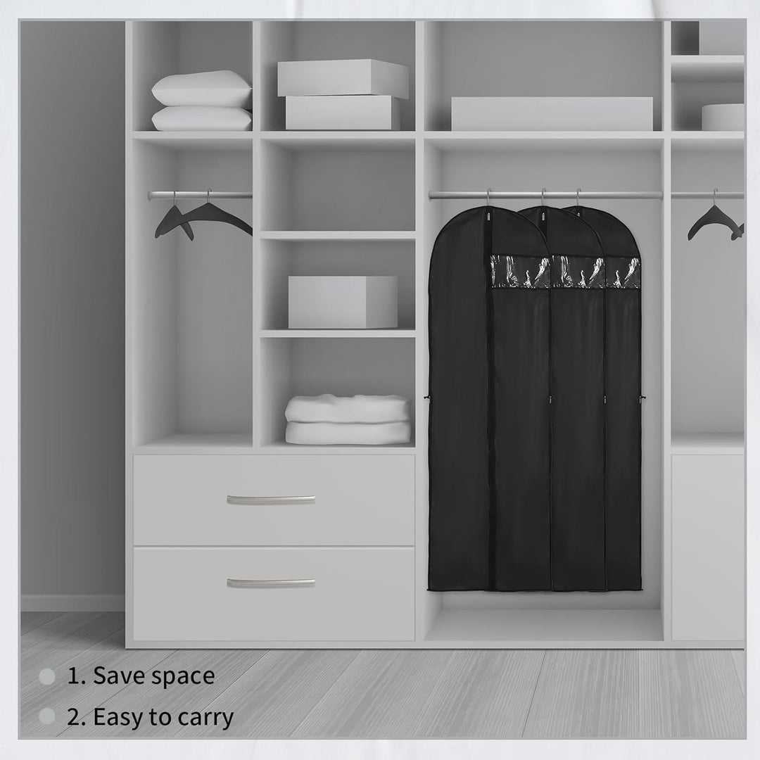 Long Garment Storage Cover – 180cm Dress Bag with Zipper & Window (Buy 1, Get 1 FREE)