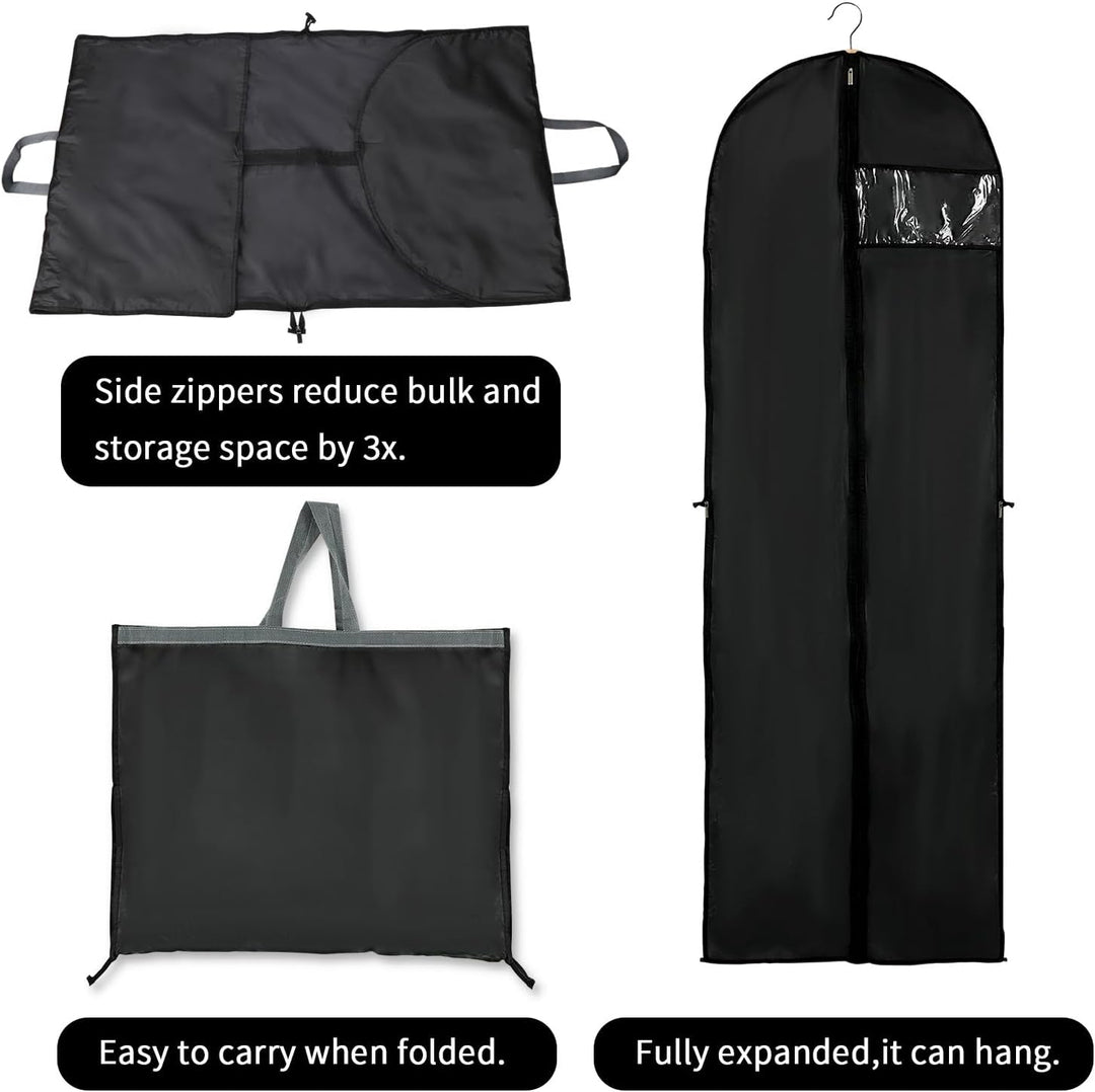 Long Garment Storage Cover – 180cm Dress Bag with Zipper & Window (Buy 1, Get 1 FREE)