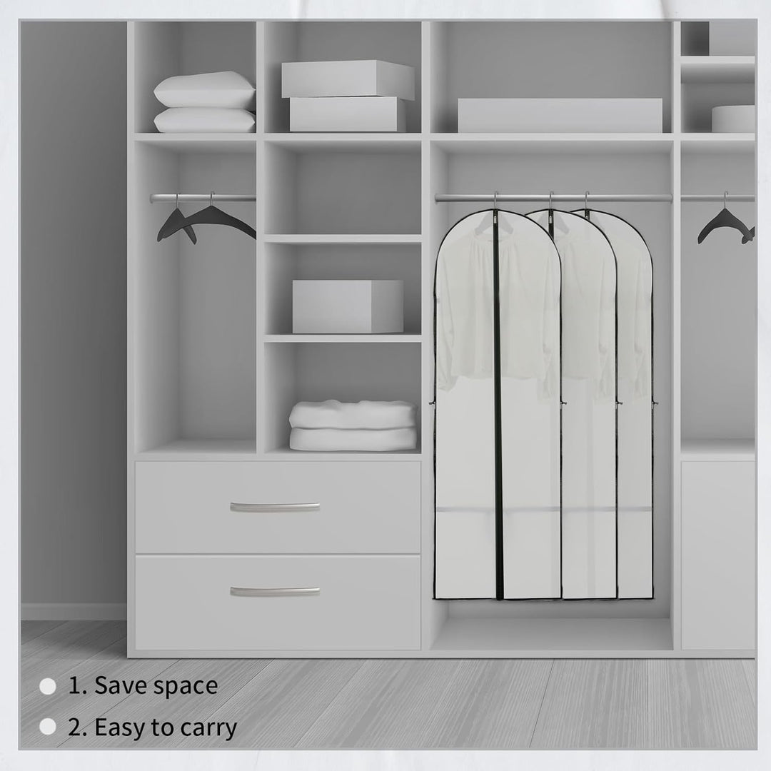 Long Garment Storage Cover – 180cm Dress Bag with Zipper & Window (Buy 1, Get 1 FREE)