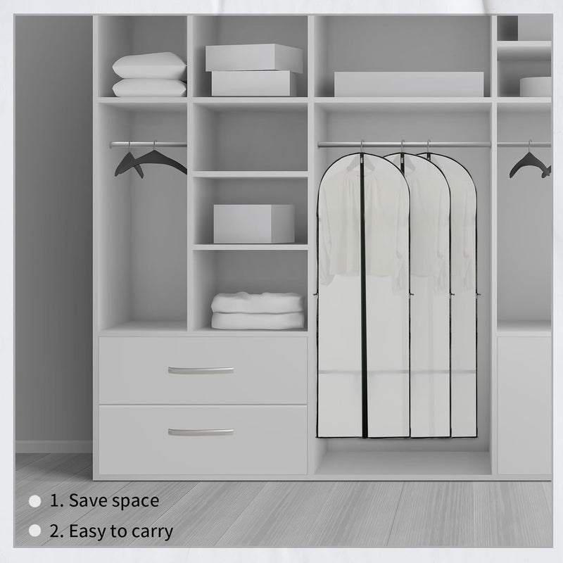 Long Garment Storage Cover – 180cm Dress Bag with Zipper & Window (Buy 1, Get 1 FREE)