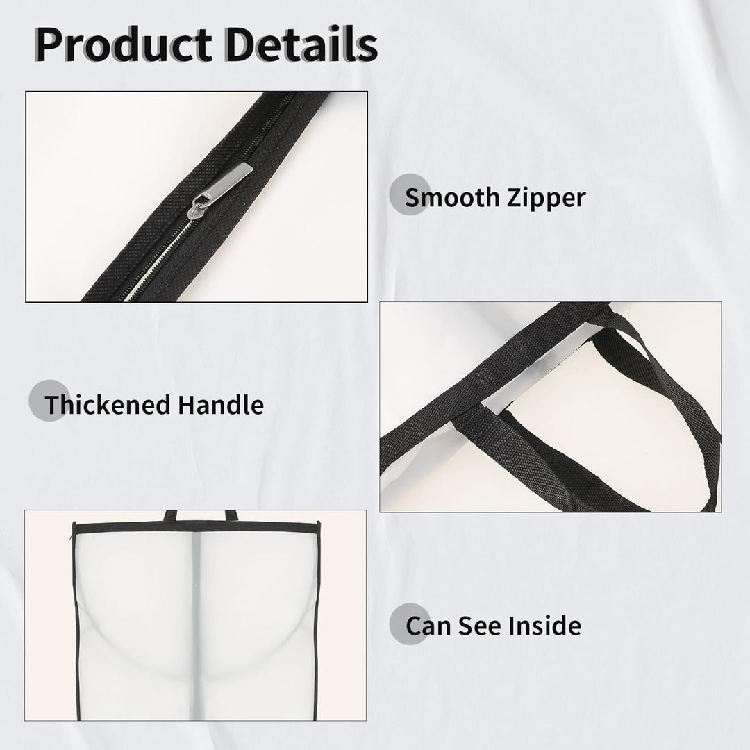 Long Garment Storage Cover – 180cm Dress Bag with Zipper & Window (Buy 1, Get 1 FREE)