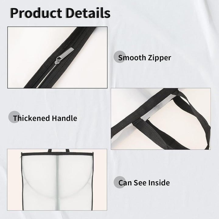 Long Garment Storage Cover – 180cm Dress Bag with Zipper & Window (Buy 1, Get 1 FREE)