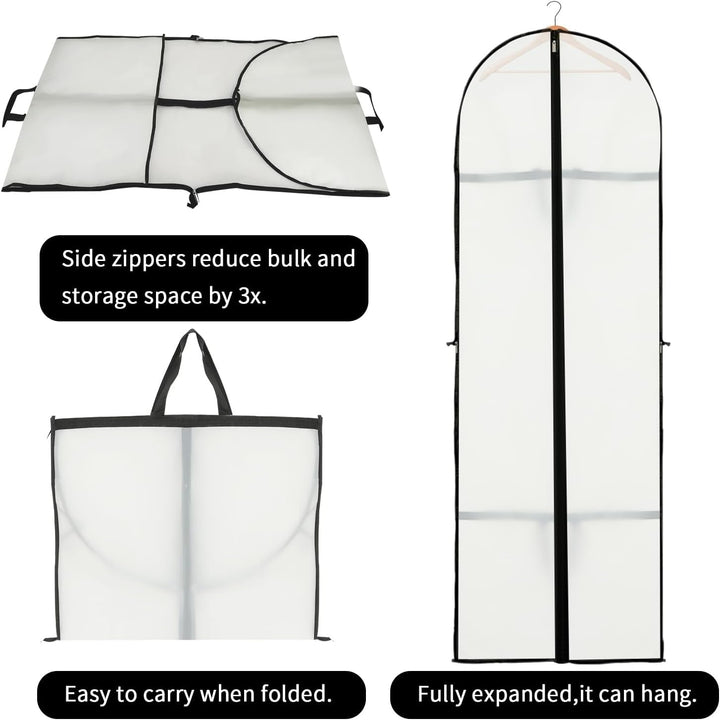 Long Garment Storage Cover – 180cm Dress Bag with Zipper & Window (Buy 1, Get 1 FREE)