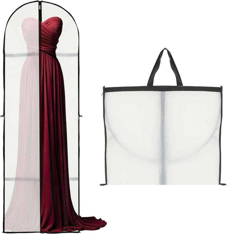 Long Garment Storage Cover – 180cm Dress Bag with Zipper & Window (Buy 1, Get 1 FREE)