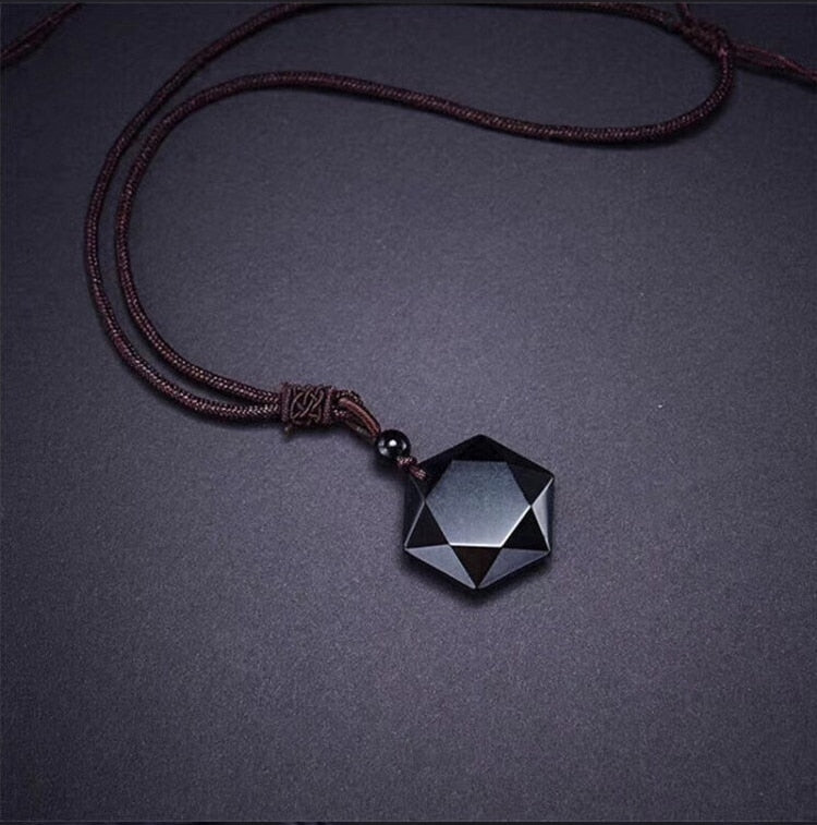 Black Obsidian Healing Pendant Necklace-State of Style