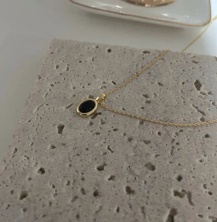 Black Onyx and Pearl Stack Necklace - Aria-State of Style