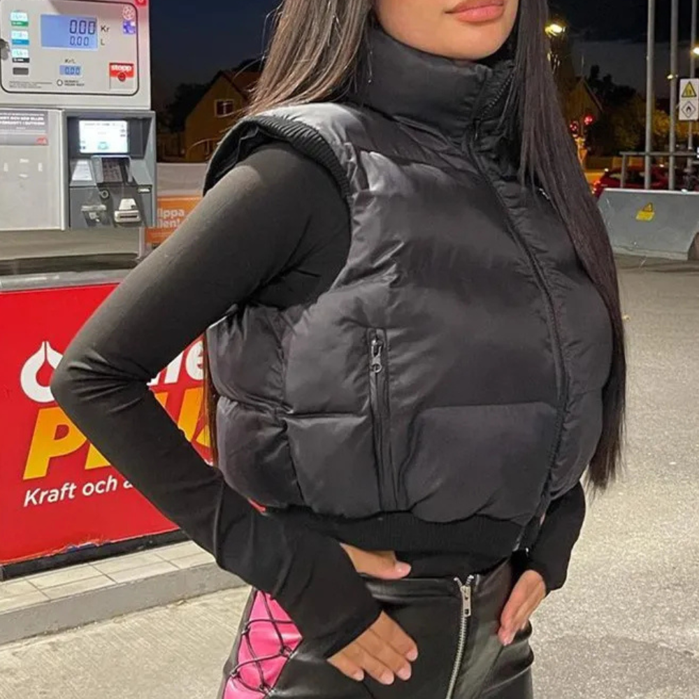 Black Quilted Ladies Bodywarmer for Comfort and Warmth - Naia-XS-State of Style
