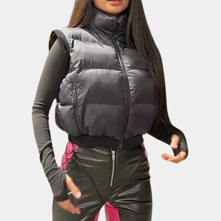 Black Quilted Ladies Bodywarmer for Comfort and Warmth - Naia-XS-State of Style