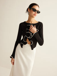 Black Skinny Ruffle Cardigan for Women - Isabella-XS-State of Style