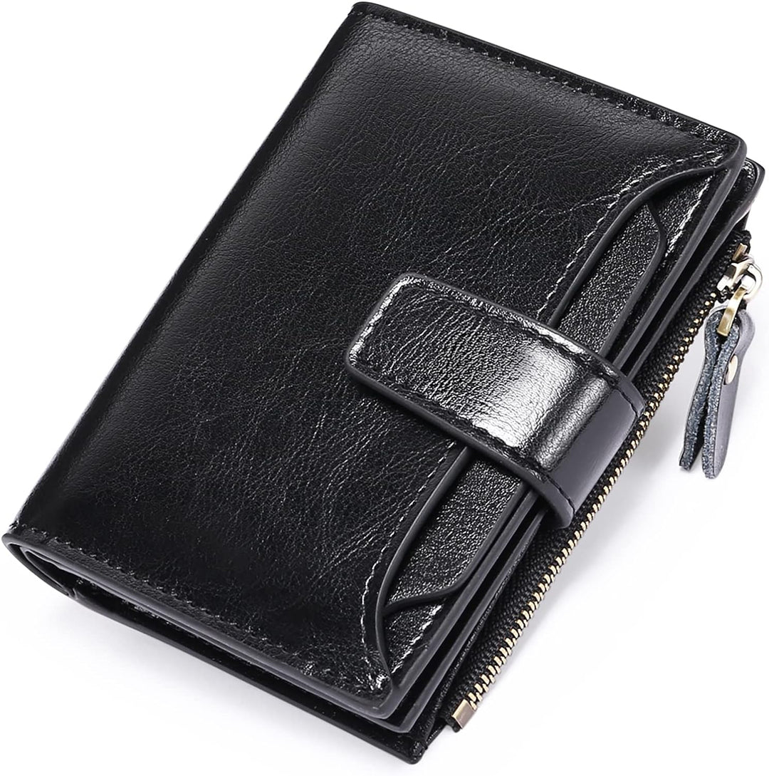 Compact Multi-Functional Leather Wallet – RFID Blocking