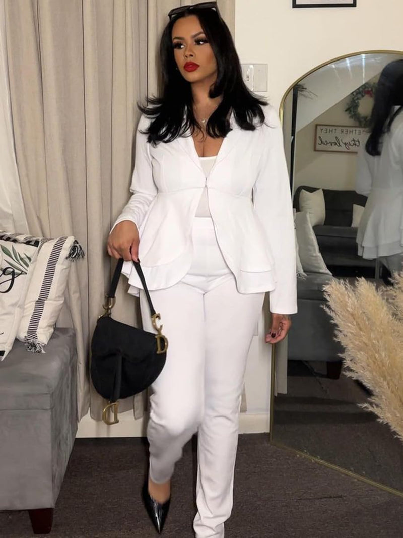 Blazer and Trousers Set - Faylinn-Blue-S-State of Style