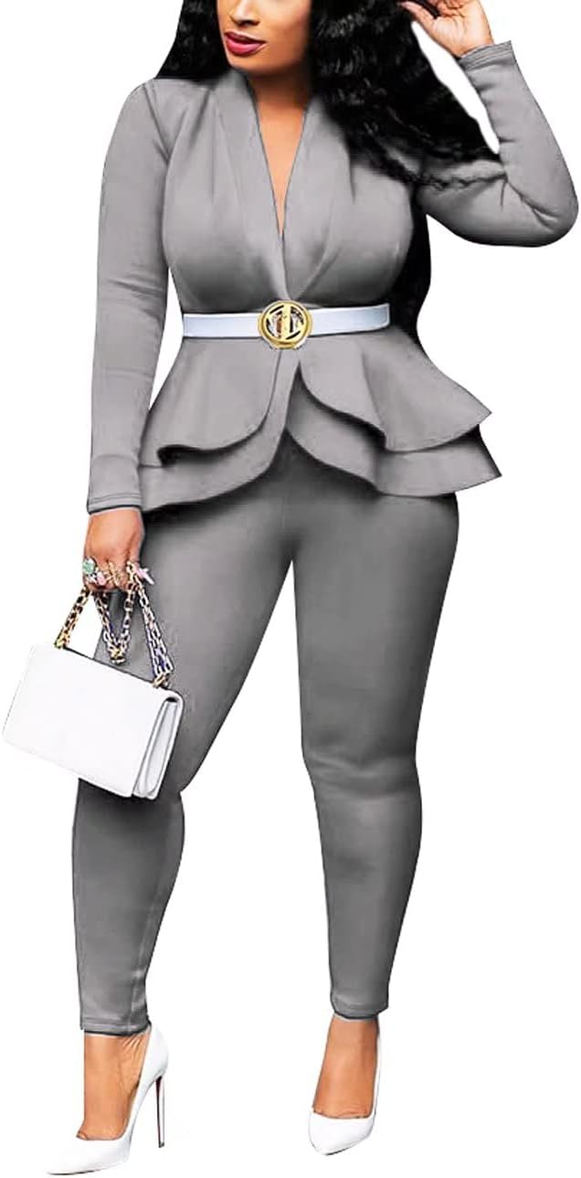 Blazer and Trousers Set - Faylinn-Blue-S-State of Style