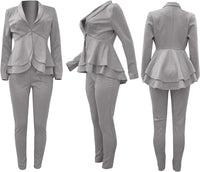 Blazer and Trousers Set - Faylinn-Blue-S-State of Style