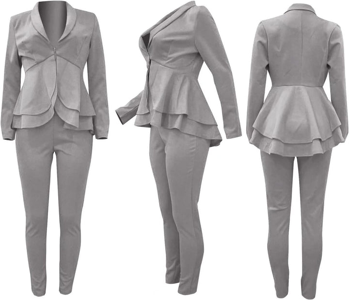 Blazer and Trousers Set - Faylinn-Blue-S-State of Style