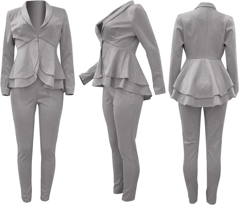 Blazer and Trousers Set - Faylinn-Blue-S-State of Style