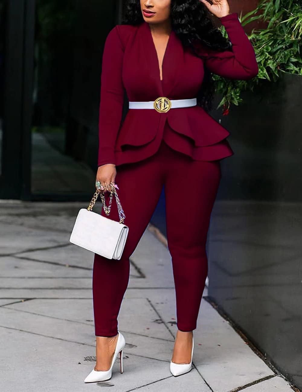 Blazer and Trousers Set - Faylinn-Blue-S-State of Style