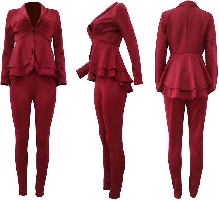 Blazer and Trousers Set - Faylinn-Blue-S-State of Style