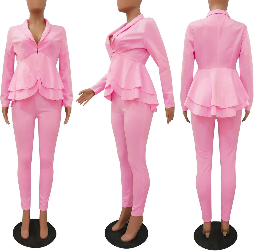 Blazer and Trousers Set - Faylinn-Blue-S-State of Style