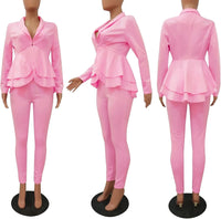 Blazer and Trousers Set - Faylinn-Blue-S-State of Style