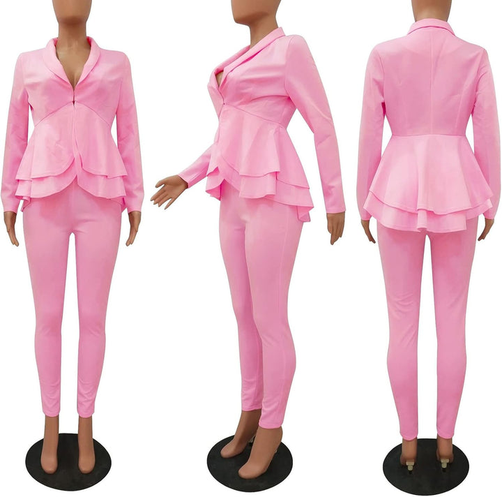 Blazer and Trousers Set - Faylinn-Blue-S-State of Style