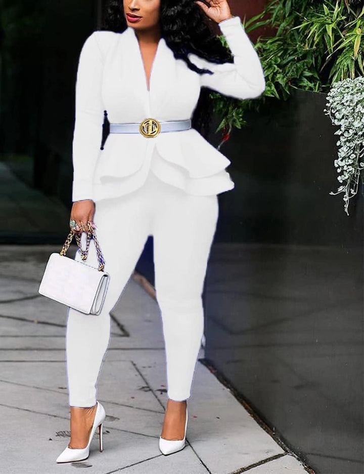 Blazer and Trousers Set - Faylinn-Blue-S-State of Style