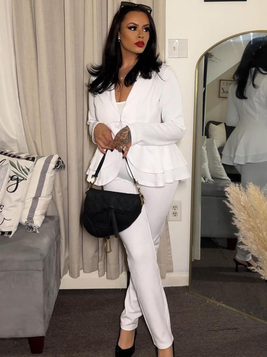 Blazer and Trousers Set - Faylinn-Blue-S-State of Style