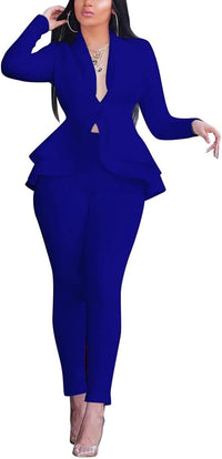 Blazer and Trousers Set - Faylinn-Blue-S-State of Style