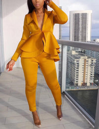 Blazer and Trousers Set - Faylinn-Blue-S-State of Style